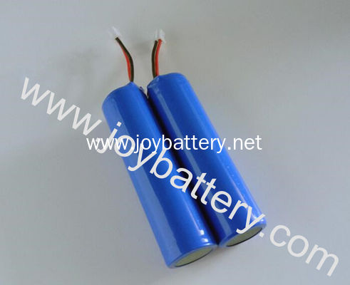 1S1P 18650 Rechargeable Li-ion Battery Pack 3.7V 2200mah 2600mah Battery Pack With Red Black