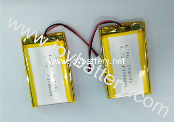 lithium polymer battery 503759 3.7v 1300mah rechargeable lithium battery for electric toys