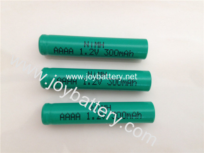 NiMH AAAA 1.2V 300mAh battery,1/3AAA,1/2AAA,2/3AAA,4/5AAA,AAA,1/3AA,1/2AA,AA,A,2/3A,SC,C,D