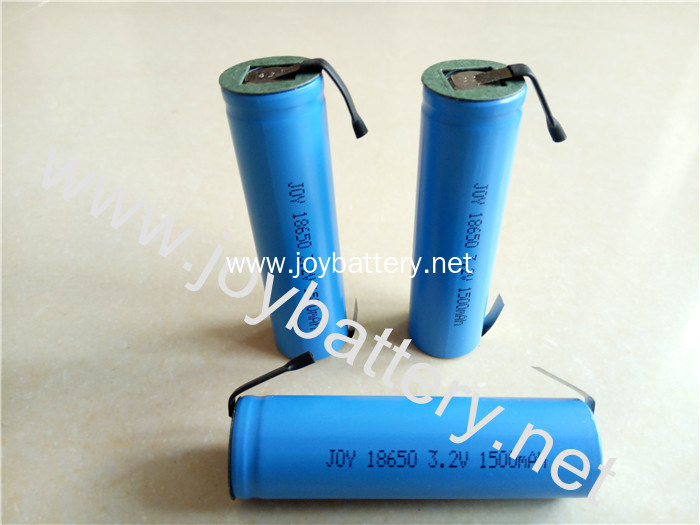 lifepo4 18650 3.2v 1500mah battery cells with tabs for digital products,Lithium ion Battery Nickel tab for 18650 cell
