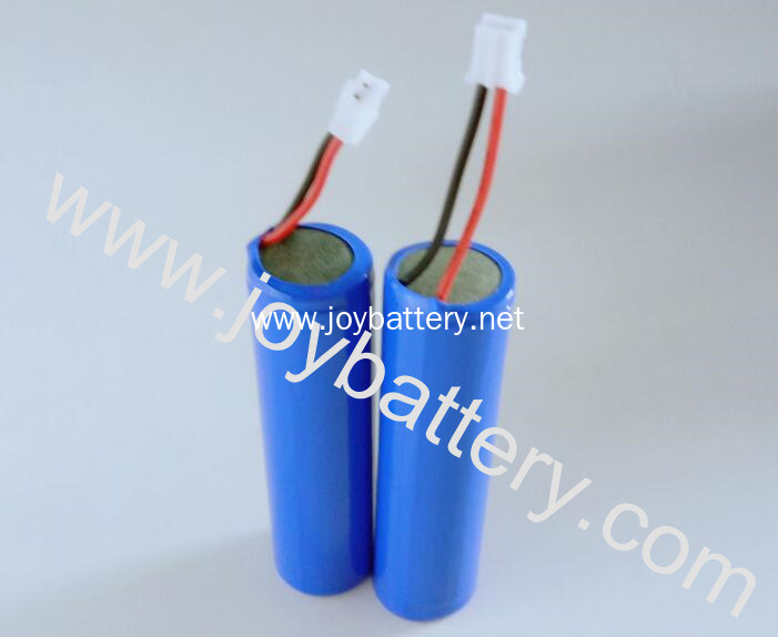 1S1P 18650 Rechargeable Li-ion Battery Pack 3.7V 2200mah 2600mah Battery Pack With Red Black
